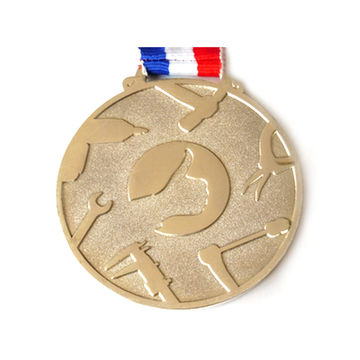 3 Pièces Médailles de Bronze Argent or Médailles en Alliage de