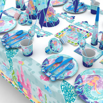 China Party Supplies And Decotation Set Mermaid Theme Girl For