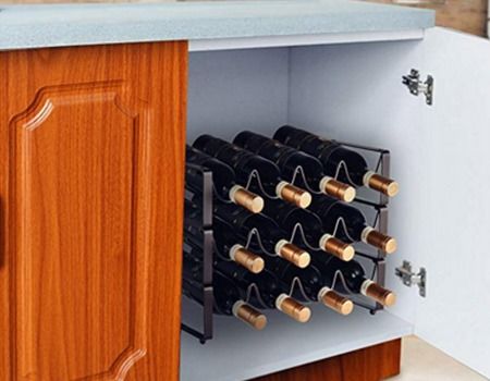 China 3 Tier Stackable Metal Wine Rack Countertop Cabinet Wine