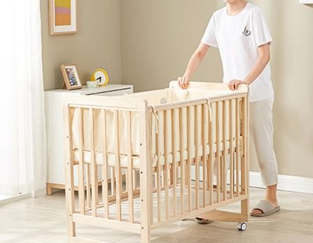 Wooden Baby Crib Best Up To 58, Wooden Baby Bed Railway