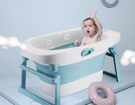 China Foldable Collapsible Bathtub Baby, Baby Bathtub Green
