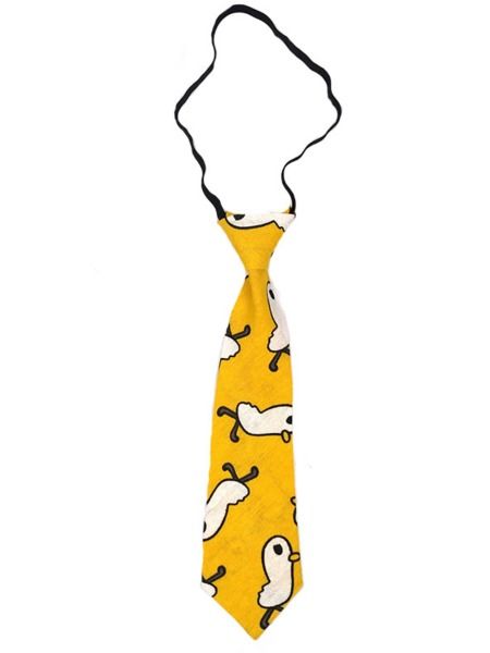 Boys Youth Yellow Pattern Designer Necktie Ties