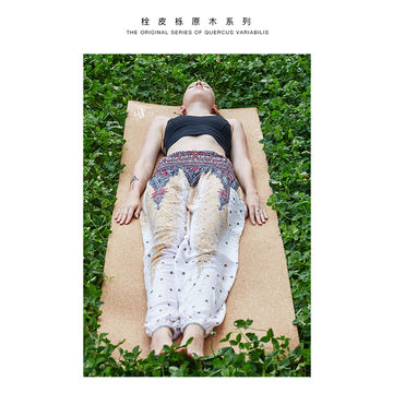 Tape la estera de la yoga con corcho, superficie natural de rubber+Cork, con y sin la impresión