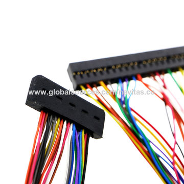 Taiwan LVDS Types FCI 44pin Hirose 31Pin Molex 7pin UL2725 28 awg Cable ...