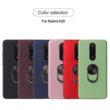 Funda Xiaomi Mi 9T Pro con soporte de anillo de metal - Transparente