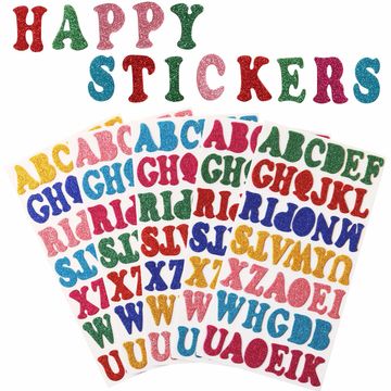 3-d American Flag Glitter Foam Dimensional Stickers