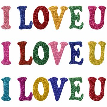 3-d American Flag Glitter Foam Dimensional Stickers