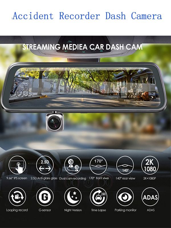 9.66' IPS Vehicle Blackbox DVR User Manual Stream Media Rear View Mirror  FHD1080p Dual Record Dash Cam - China Car DVR, Car Dash Cam