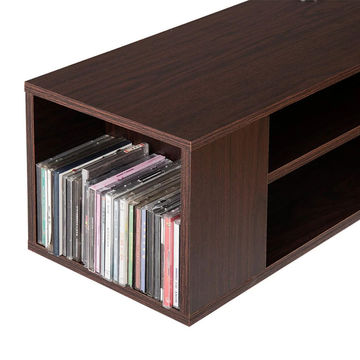 Floating TV Stand AV Shelf Wall Mounted Console Wood Meida Storage,Walnut