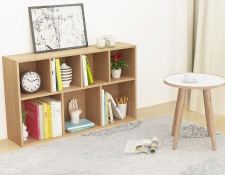 Space Saving Solid Wood Bookcase, Simple Solid Wood Bookcase
