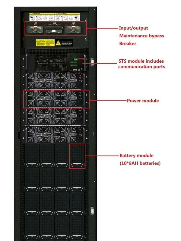 30KVA power module on parallels 120kva ups modular for data center ...
