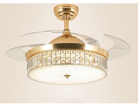 Modern Chandelier Ceiling Fans Crystal, Ceiling Fans And Chandeliers Matching