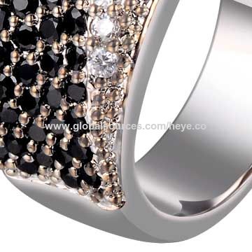 El platino blanco del zircon/rodio-plateó el anillo simple, diseños