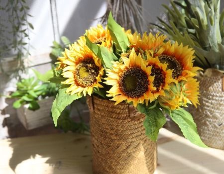 silk sunflower bouquet