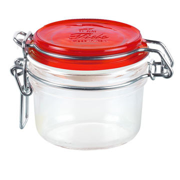 16 oz Eco Mason Glass Jar with Red Lid