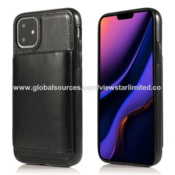 Caja superior del teléfono de la cartera del cuero de la PU del caballo loco del precio de fábrica para Iphone11,Iphone11 favorable
