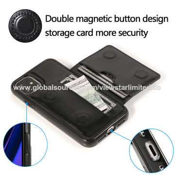 Caja superior del teléfono de la cartera del cuero de la PU del caballo loco del precio de fábrica para Iphone11,Iphone11 favorable