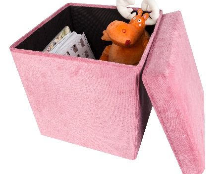 Collapsible folding flannelette storage ottoman, bear weight up to over 100KG supplier