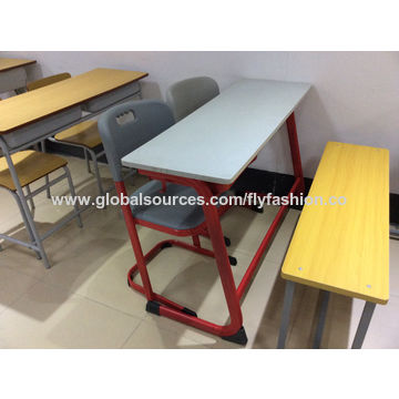 China Hot Sale Student Table Double School Desk And Chair