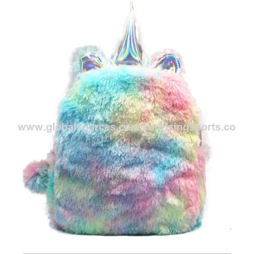 Gloveleya, Unicornio - Mochila de unicornio de peluche para niñas y niños,  juguete de regalo para niños y bebé, color blanco, 9 pulgadas