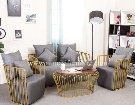 Modern Desgin Metal Frame Hotel Iron Art Living Room Single Seat