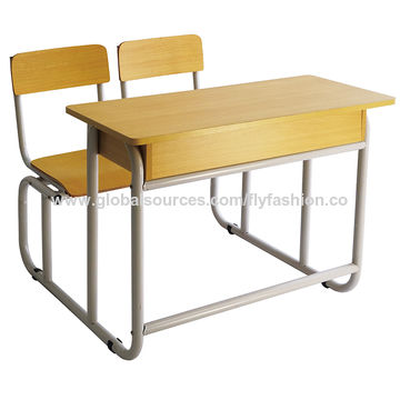 China Combined Desk With Chairs Middle School Classroom Furniture