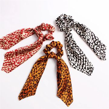 China Ponytail Holders Wholesale New Arrival Women Leopard Print