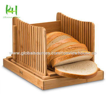 Buy Wholesale China Bamboo Foldable Bread Slicer Compact Bread Slicing  Guide With Crumb Catcher Tray For Homemade Bread & Bamboo Foldable Bread  Slicer at USD 4.99