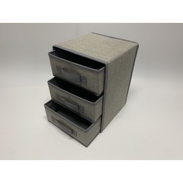 China Collapsible Storage Box With Wooden Handle Fabric Closet