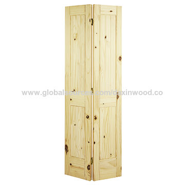 China 2 Panel Solid Core Shown In Knotty Alder Interior Bifold