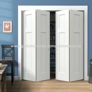 China 2 Panel Solid Core Shown In Knotty Alder Interior Bifold