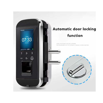China Smart Keyless Fingerprint Door Lock For Office Glass Door On