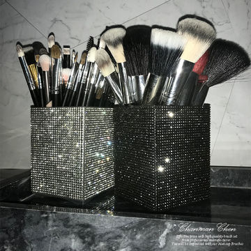 Glitter Diamond Makeup Brushes Bag Professional Foundation Powder