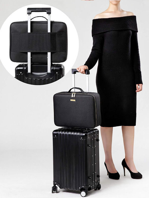 luggage set with makeup case