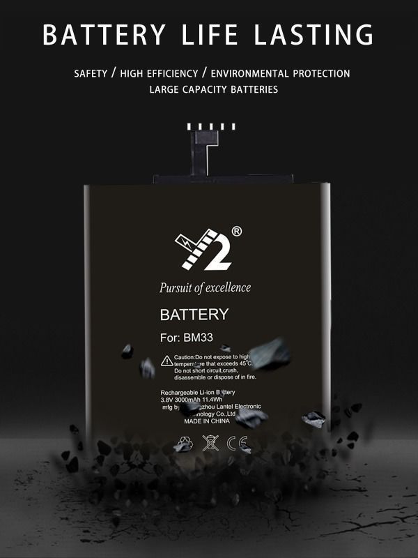 3120mah Li-ion Mobile Phone Battery Bm33 With High Speed Charging