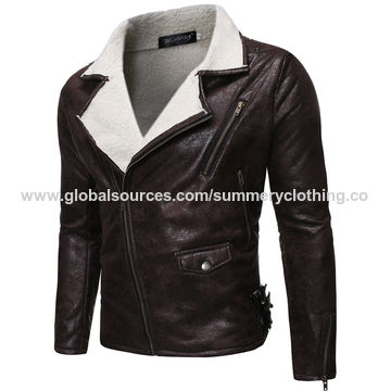 Hong Kong Sar Men S Fashion Leather Jacket For Winter Fleece Hong Kong Sar Men S Fashion Leather