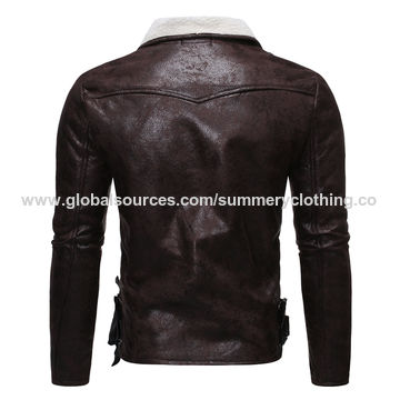 Hong Kong Sar Men S Fashion Leather Jacket For Winter Fleece Hong Kong Sar Men S Fashion Leather