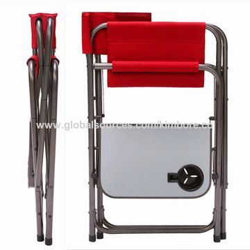 China Portal Steel Frame Folding Director S Chair Portable Camping