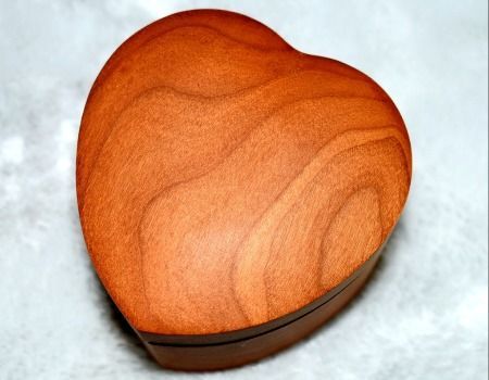 wooden heart ring box