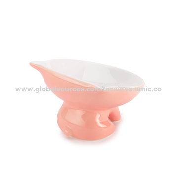 China Elevated Dog Feeder Single Raised Cat Bowl Ceramic Bowl
