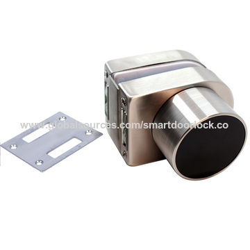 China Electronic Toughened Glass Sliding Door Lock Frameless