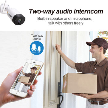 Cámara de seguridad al aire libre, cámara de vigilancia inalámbrica cámara CCTV de 5 megapíxeles para el hogar,
