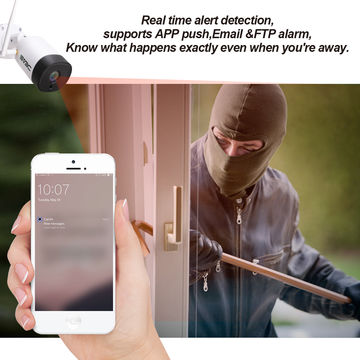 Cámara de seguridad al aire libre, cámara de vigilancia inalámbrica cámara CCTV de 5 megapíxeles para el hogar,
