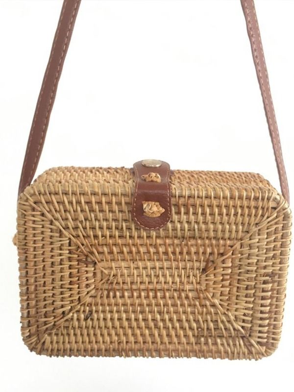 rattan bag square