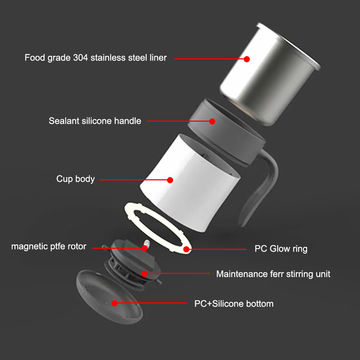 Automatic Stirring Coffee Cup with Food-Safe Stainless Steel