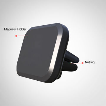 Support Téléphone Magnétique de Voiture à Grille d'Aération pour Téléphones Mobiles et Mini Tablettes avec 4 Aimants N50