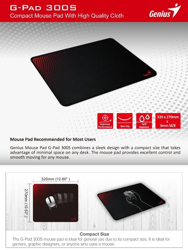 China Genius Compact Mouse Pad G-Pad 300S on Global Sources