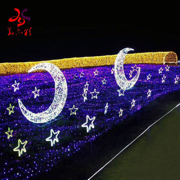 China LED Ramadan white moon motif light room or outdoor lighted ...
