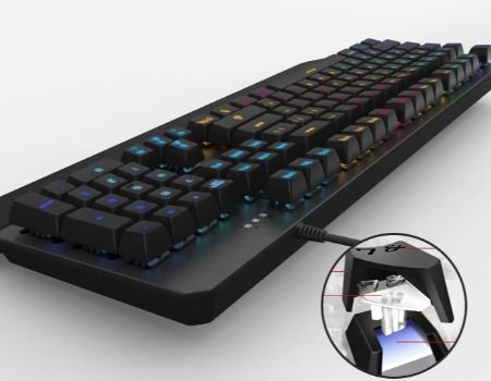 Keyboard Arm Color 104 keys mechanical keyboards with arm rest, hand rest, rainbow color ...