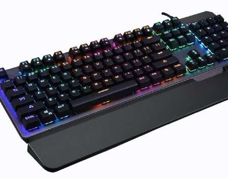 Keyboard Arm Color 104 keys mechanical keyboards with arm rest, hand rest, rainbow color ...